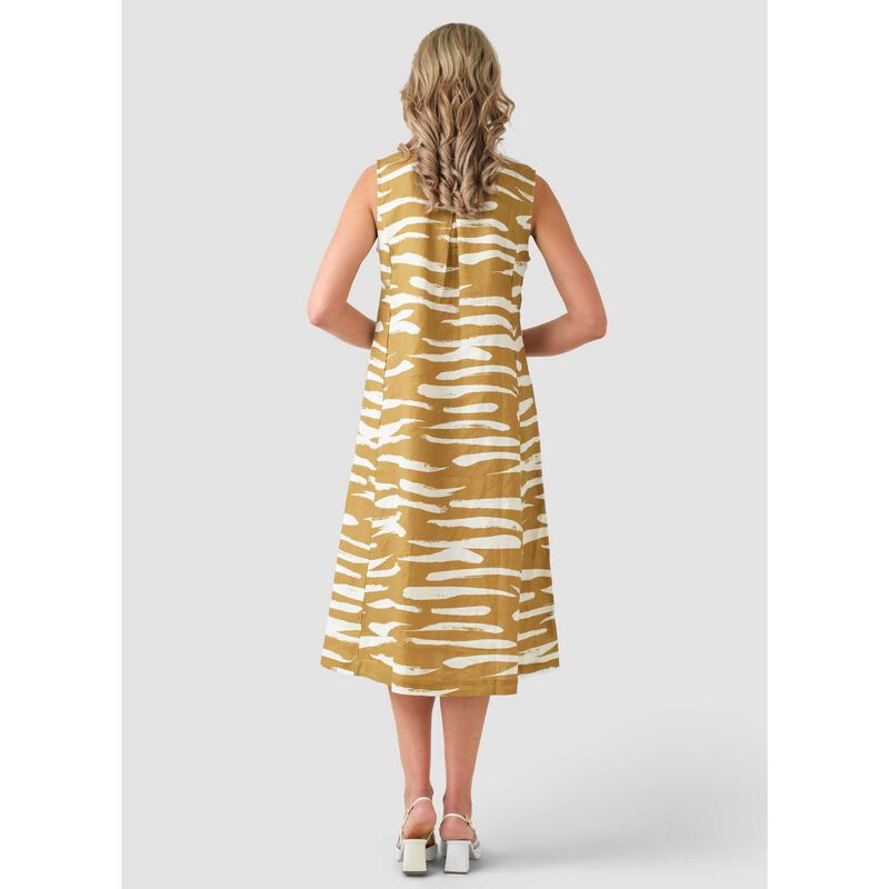 B Essentials Linen V Neck Dress image number 1